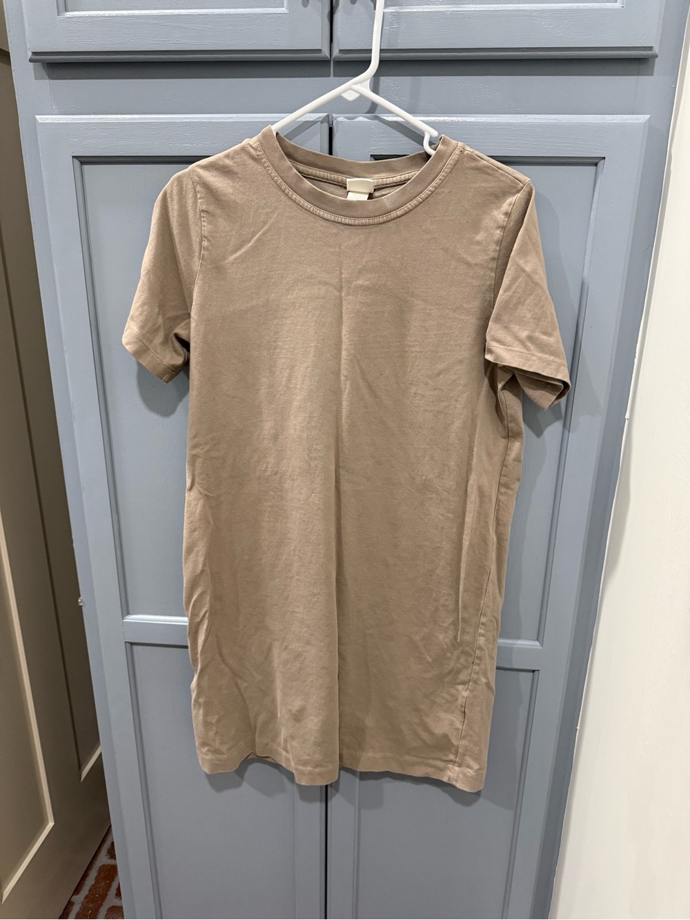 H&M Basics Crewneck T-Shirt in Taupe